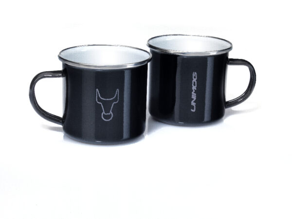 Black cup with unimog logo